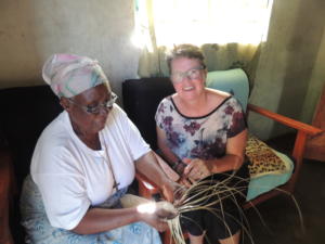 Traditional mat weaving, Tikondane, Zambia